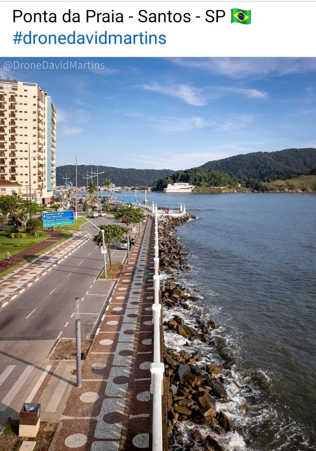 Vista Mar Na Praia Do Gonzaga Santos  Exteriör bild
