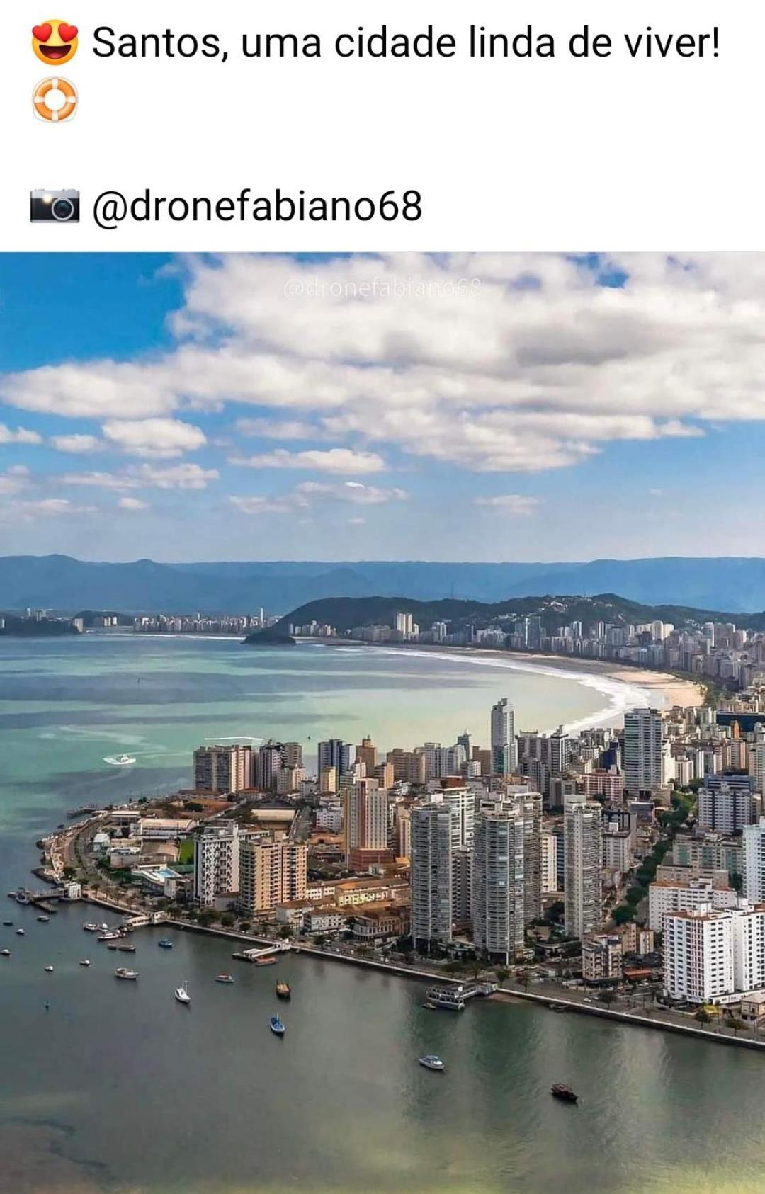 Vista Mar Na Praia Do Gonzaga Santos  Exteriör bild